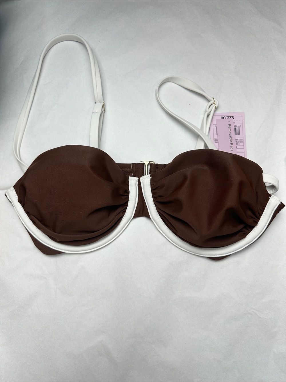 wild fable Brown and White‎ Bikini Top